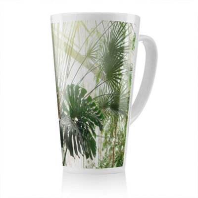 B&Q -  Green Plants In Botanical Garde Designer Latte MugStunning Designer Mug Fit For Any HomeTreat Yourself Or A Loved One