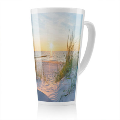B&Q -  Sunset At The Baltic Sea Beach Designer Latte MugStunning Designer Mug Fit For Any HomeTreat Yourself Or A Loved One