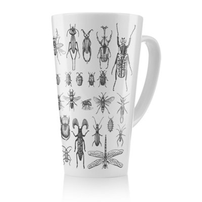Benjamin Tate Design Fleas Many Species In Vintage Old Hand Drawn Style Designer Latte Mug from B&Q