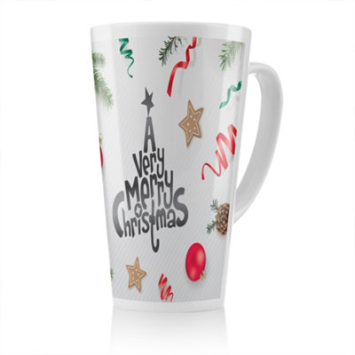B&Q -  Christmas Greeting Design Dining Latte MugStunning Designer Mug Fit For Any HomeTreat Yourself Or A Loved One