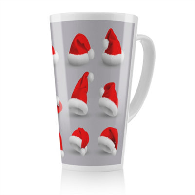 Benjamin Tate Design Collection Of Red Santa Claus Hats Dining Latte MugStunning Designer Mug Fit For Any HomeTreat Yourself Or A Loved One from B&Q