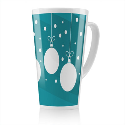 B&Q -  Green Christmas Baubles Dining Latte MugStunning Designer Mug Fit For Any HomeTreat Yourself Or A Loved One