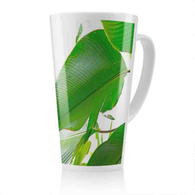 B&Q -  Green Leaf Latte MugStunning Designer Mug Fit For Any HomeTreat Yourself Or A Loved One