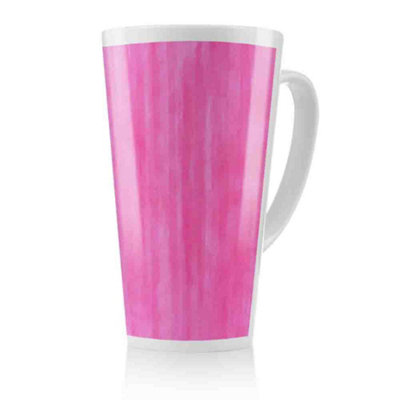 B&Q -  Pink Watercolour Strokes Latte MugStunning Designer Mug Fit For Any HomeTreat Yourself Or A Loved One
