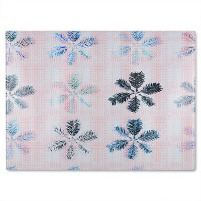 B&Q -  Colorful Pine Leaves Glass Chopping Boarddesigner Style