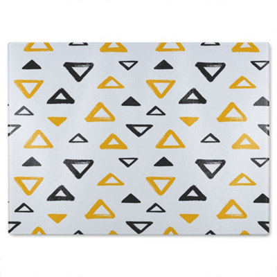 Benjamin Tate Design Egyptian Pyramids Glass Chopping Boarddesigner Style from B&Q