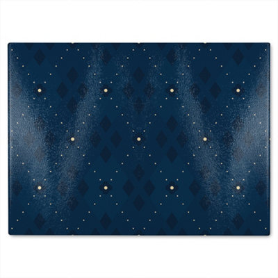 B&Q -  Diagonal Dot Stripes Glass Chopping Board