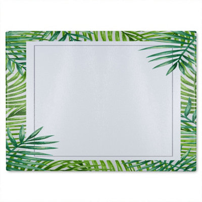 Benjamin Tate Design Botanical Border Glass Chopping Boarddesigner Style from B&Q