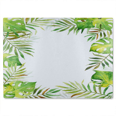 Benjamin Tate Design Botanical Glass Chopping Boarddesigner Style from B&Q