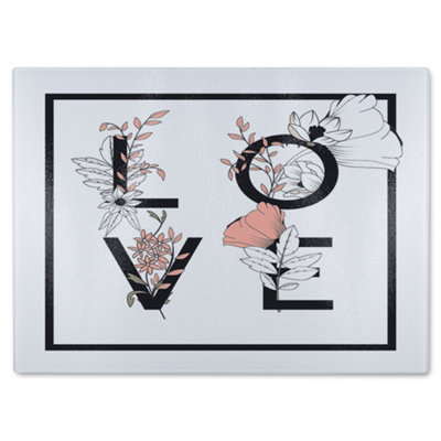 B&Q -  Love Glass Chopping Boarddesigner Style