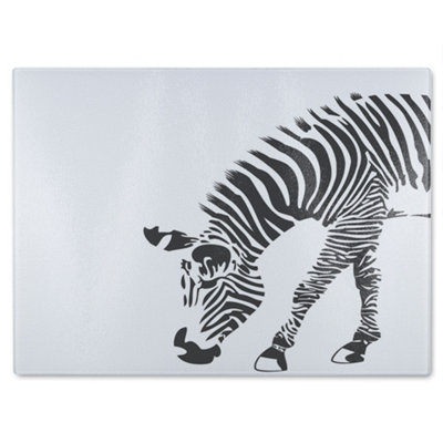 B&Q -  Zebra Glass Chopping Boarddesigner Style