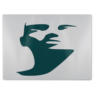 B&Q -  Elegant Silhouette Designer Glass Chopping Board Designer Style