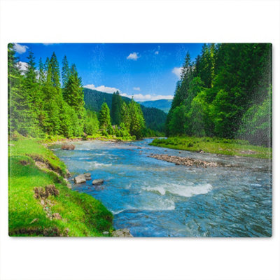 B&Q -  Beautiful Scenery Designer Glass Chopping Board