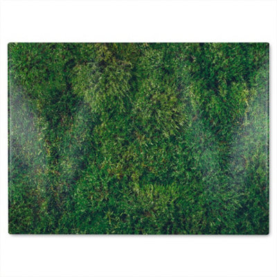 B&Q -  Natural Green Moss Designer Glass Chopping Board Designer Style