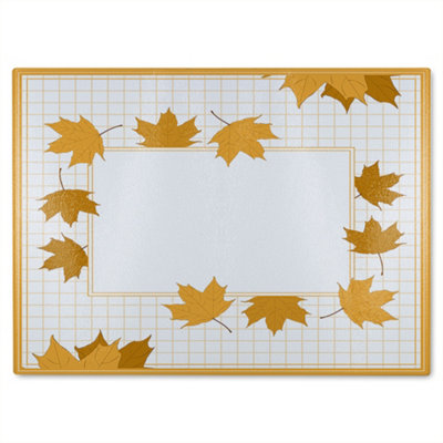 B&Q -  Golden Autumn Glass Chopping Boarddesigner Style