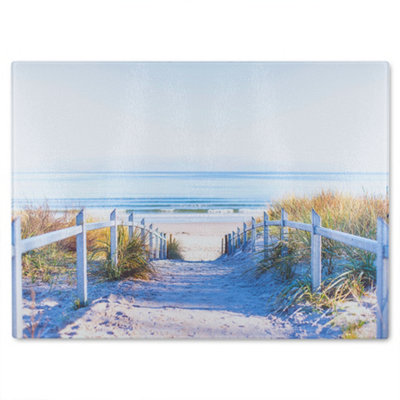 B&Q -  Path To The Beach At Baltic Sea Designer Glass Chopping Board