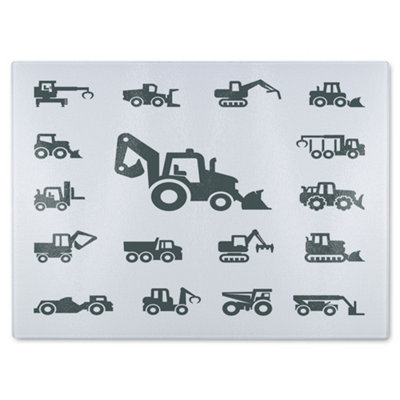 B&Q -  Construction Equipment Designer Glass Chopping Board
