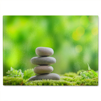 B&Q -  Rock Garden Stones Designer Glass Chopping Board Designer Style