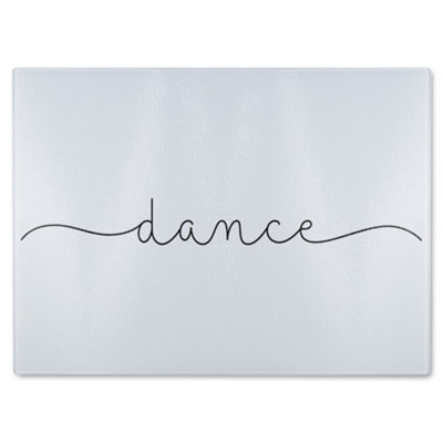 B&Q -  Text Dance Designer Glass Chopping Board