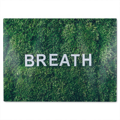 Benjamin Tate Design Wellness Breath Designer Glass Chopping Board