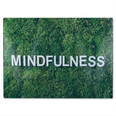 B&Q -  Wellness Mindfulness Designer Glass Chopping Board Designer Style