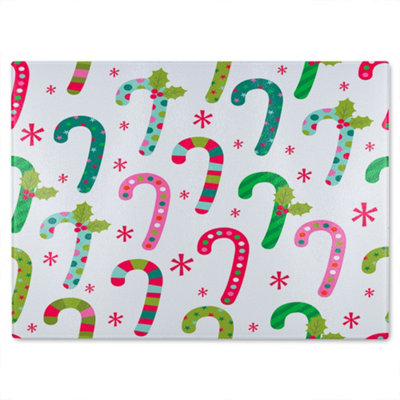 Benjamin Tate Design Candy Pattern Dining Glass Chopping Board