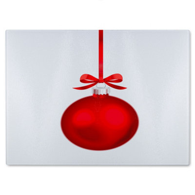 B&Q -  Christmas Ornament Dining Glass Chopping Board