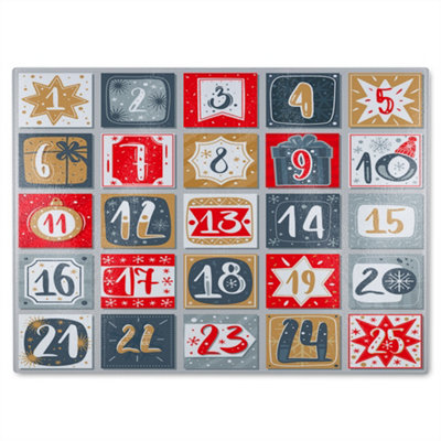 B&Q -  December Advent Calendar Dining Glass Chopping Board