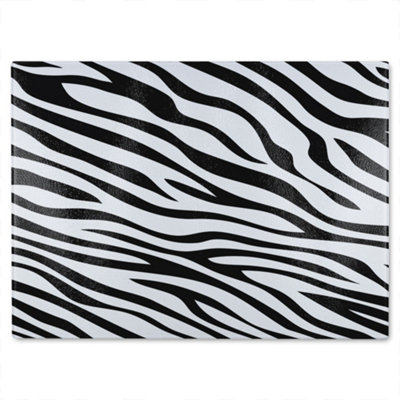 B&Q -  Print Of Zebra Stripes Glass Chopping Boarddesigner Style