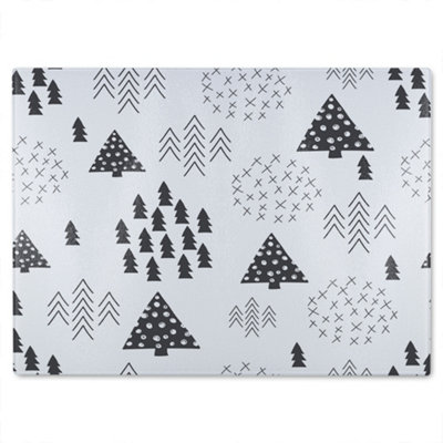 B&Q -  Scandinavian Style Christmas Dining Glass Chopping Boarddesigner Style