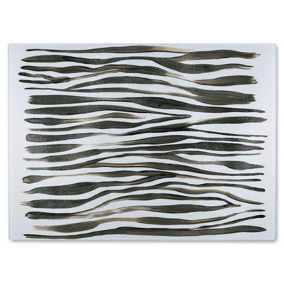 B&Q -  Zebra Stripes Glass Chopping Board