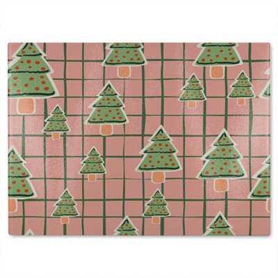B&Q -  Winter Cookies Dining Glass Chopping Boarddesigner Style