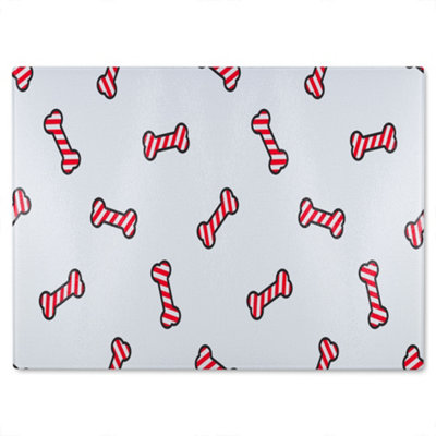 B&Q -  Dog Bone Dining Glass Chopping Boarddesigner Style