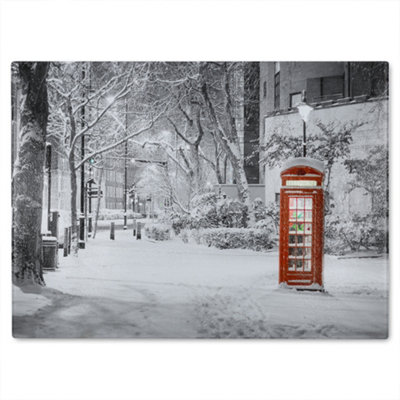 B&Q -  London Snow Dining Glass Chopping Boarddesigner Style