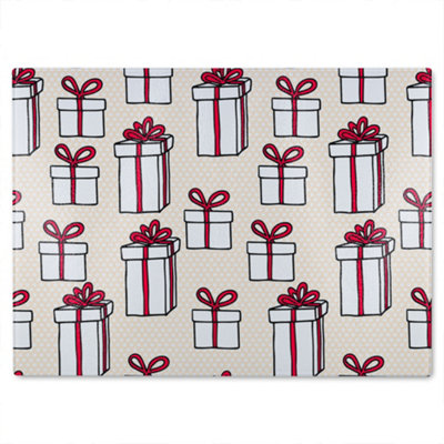 B&Q -  Simple Pattern Dining Glass Chopping Board