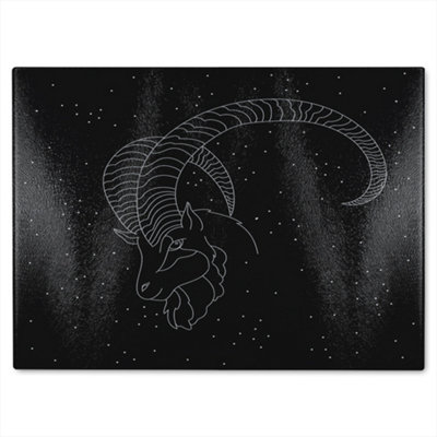 B&Q -  Capricorn Zodiac Sign Dining Glass Chopping Board