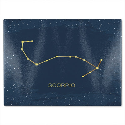 Benjamin Tate Design Scorpio Dining Glass Chopping Board Gold