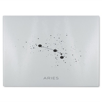 B&Q -  Star Constellation Zodiac Aries Dining Glass Chopping Board