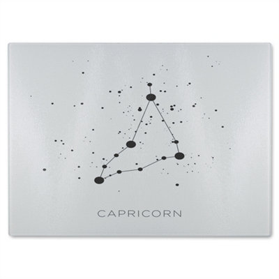 Benjamin Tate Design Star Constellation Zodiac Capricorn Dining Glass Chopping Board from B&Q