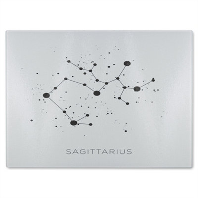 Benjamin Tate Design Star Constellation Zodiac Sagittarius Dining Glass Chopping Boarddesigner Style from B&Q