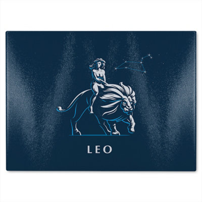 Benjamin Tate Design Zodiac Leo Dining Glass Chopping Boarddesigner Style from B&Q