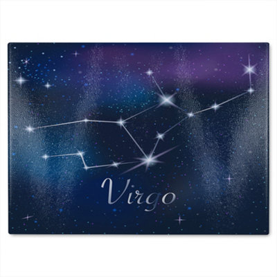 B&Q -  Zodiac Sign Virgo Dining Glass Chopping Board
