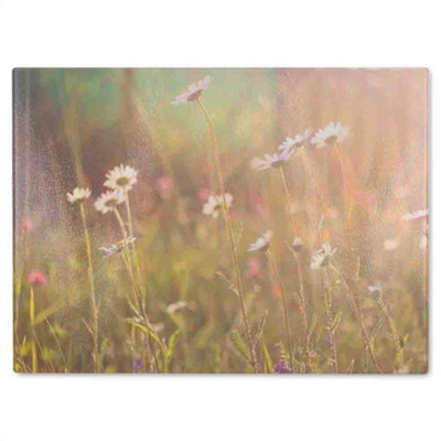 Benjamin Tate Design Chamomile Glass Chopping Board