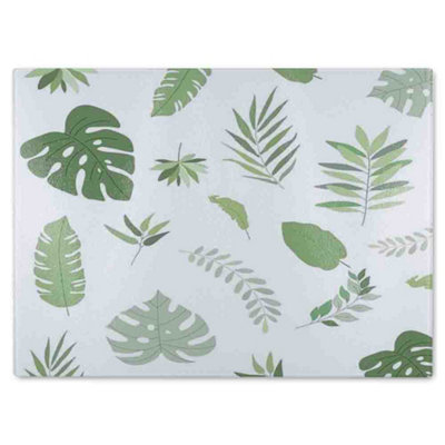 Benjamin Tate Design Exotic Tropical Plants Glass Chopping Boarddesigner Style from B&Q