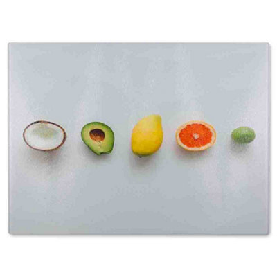 B&Q -  Selection Of Fruit Glass Chopping Boarddesigner Style