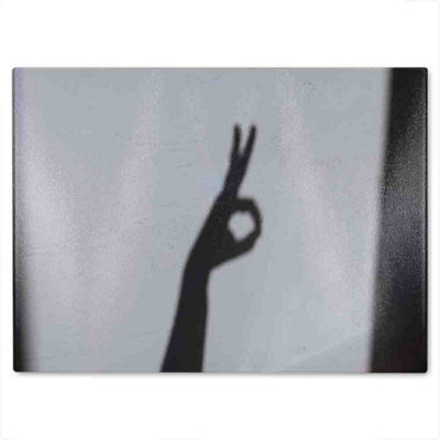 B&Q -  Hand Silhouette Glass Chopping Board