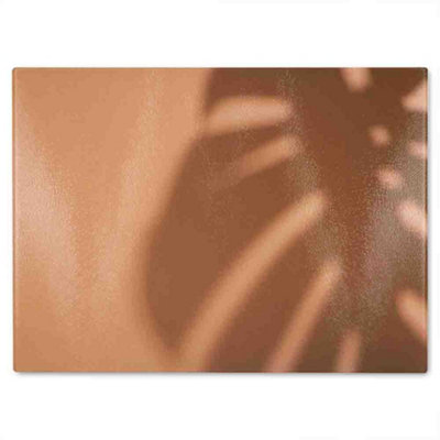 B&Q -  Monstera Shadow Glass Chopping Boarddesigner Style