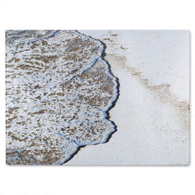 B&Q -  Beach Tide Glass Chopping Boarddesigner Style