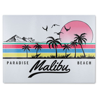 Benjamin Tate Design Malibu Glass Chopping Boarddesigner Style from B&Q