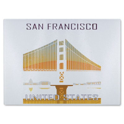 B&Q -  San Francisco Glass Chopping Board